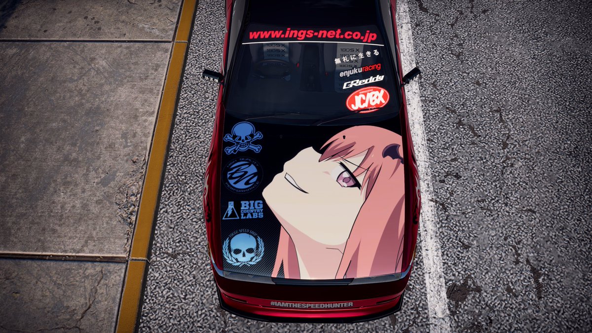 TheSpeedFactor1's tweet photo. So... as you may noticed, I wasn't very happy with the Sana Sunomiya Sil80 I uploaded a few days ago... That's why I started over again and I am much more satisfied with this one. Check out the Satanichia Kurumizawa Sil80 🥰

#NeedForSpeed #Itasha #Sil80 #AnimeWrap #AnimeCar https://t.co/XWjXsjiCsJ