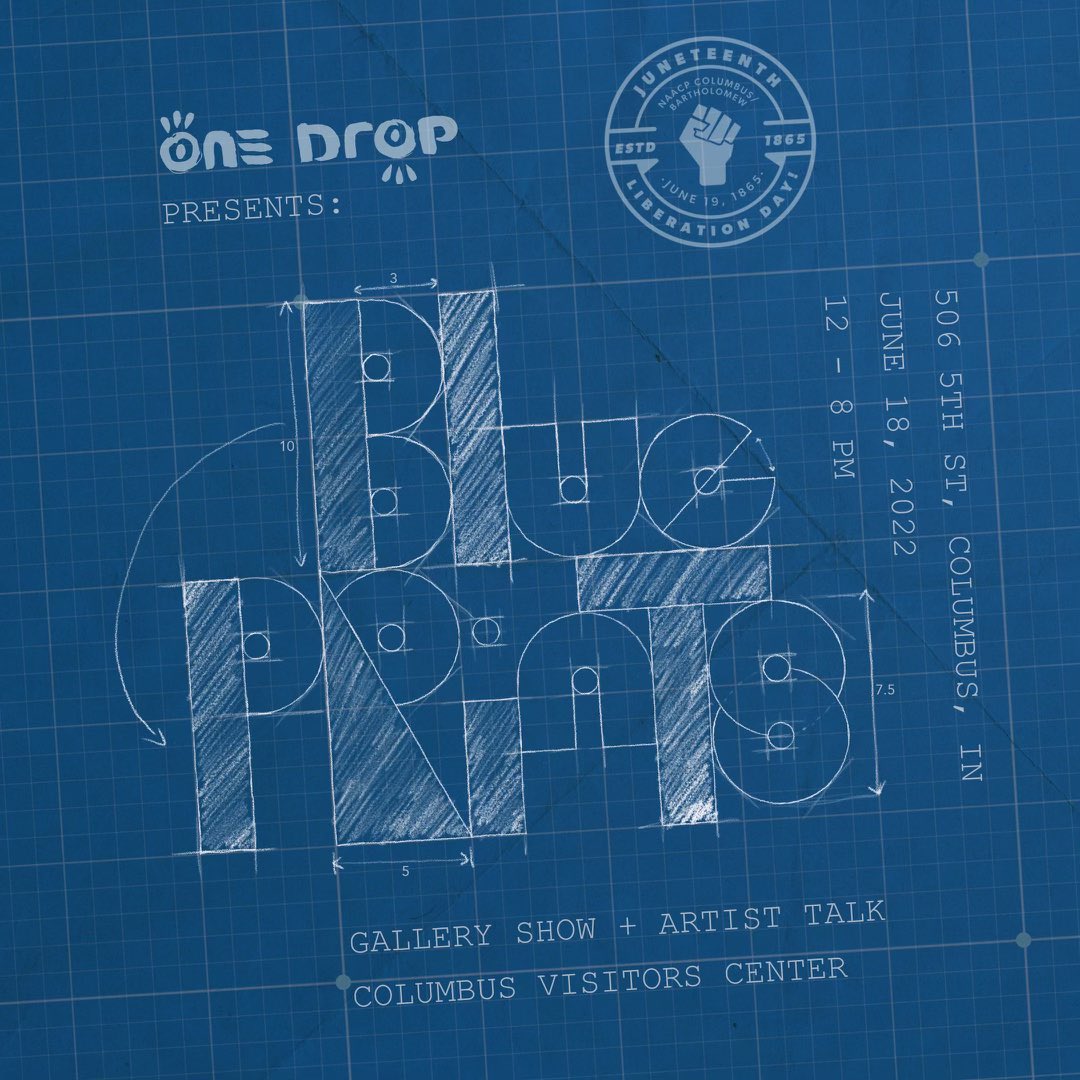 ONEDROP_WORLD's tweet photo. It’s official - ONE DROP is coming to Columbus, Indiana, a city that is nationally recognized for its modernist architectural wonders. Artists that this city has never seen before will be on display in the prominent downtown. See you soon. 

#blueprints #juneteenth #NAACPcolumbus https://t.co/JOvmz3K2yn