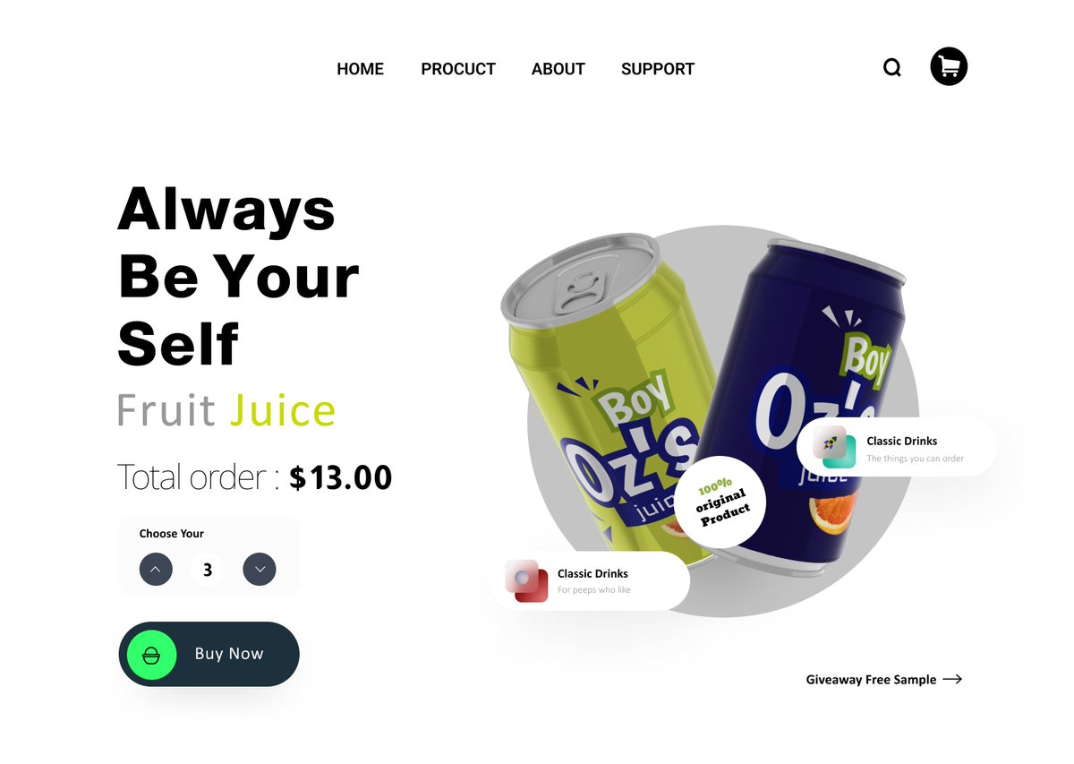 oziomajesuloba's tweet photo. Soft drink landing page(boy Oz''s)
Done in @figma 
One of my rough firsts.. but I enjoyed the process
On artstation,  link in bio

#uidesign #uiux #figma #landingpage #UI #ux #digitalart https://t.co/oz1VHcMw1W