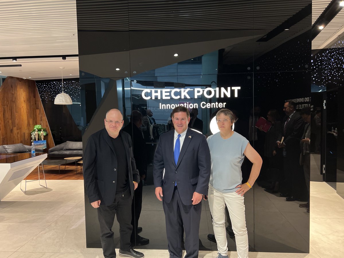 DougDucey's tweet image. Spoke with Check Point Software about Arizona’s cybersecurity leadership. From our cutting-edge companies and top talent, we are one of the most cyber-prepared states in the U.S. @CheckPointSW