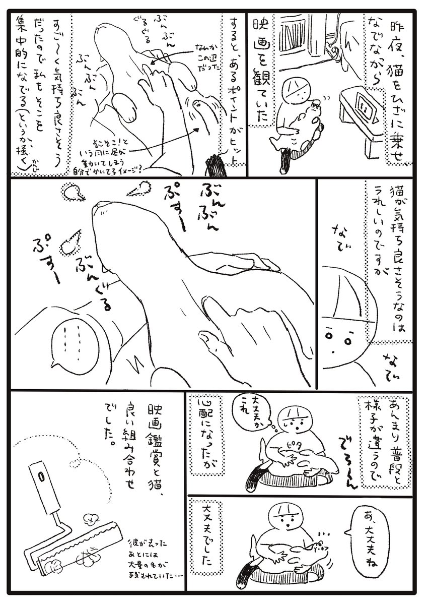 エッセイ漫画【映画鑑賞と猫】
#さくまのまんが 