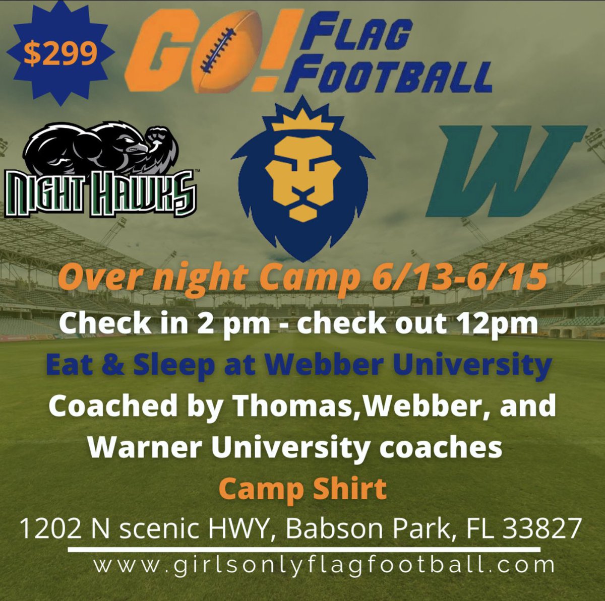 nighthawkswflag's tweet photo. Come out and get better, get exposure, and have tons of fun!! #girlsonlyflagfootball https://t.co/523SvOaF3P