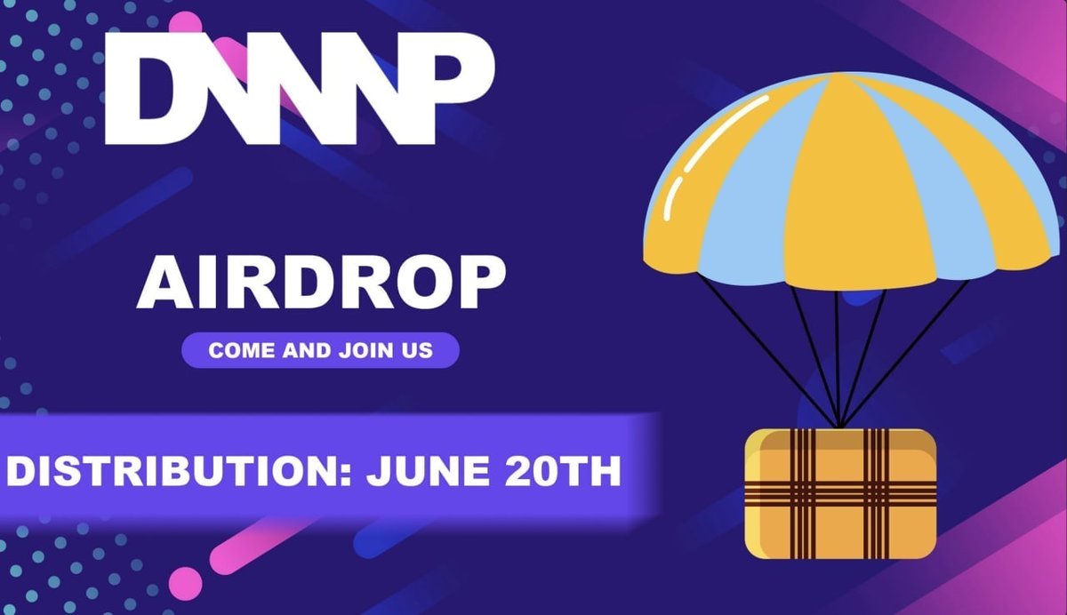 Airdrop6_com's tweet photo. New #airdrop: DNPpledge
Reward: 2 BUSD
News: DNPP
Distribution date: June 20th

🔗Airdrop Link: https://t.co/8TzTmhLBG2 https://t.co/2BK5gAsNbj