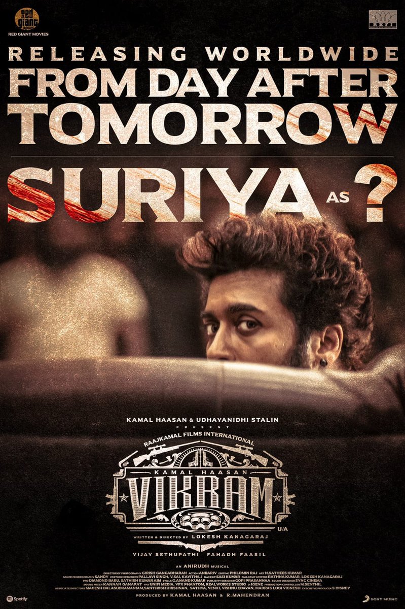 ShinadIbru's tweet photo. #Vikram Revealing #Suriya As ? Day AfterTommorow https://t.co/W3aoiyvWrN