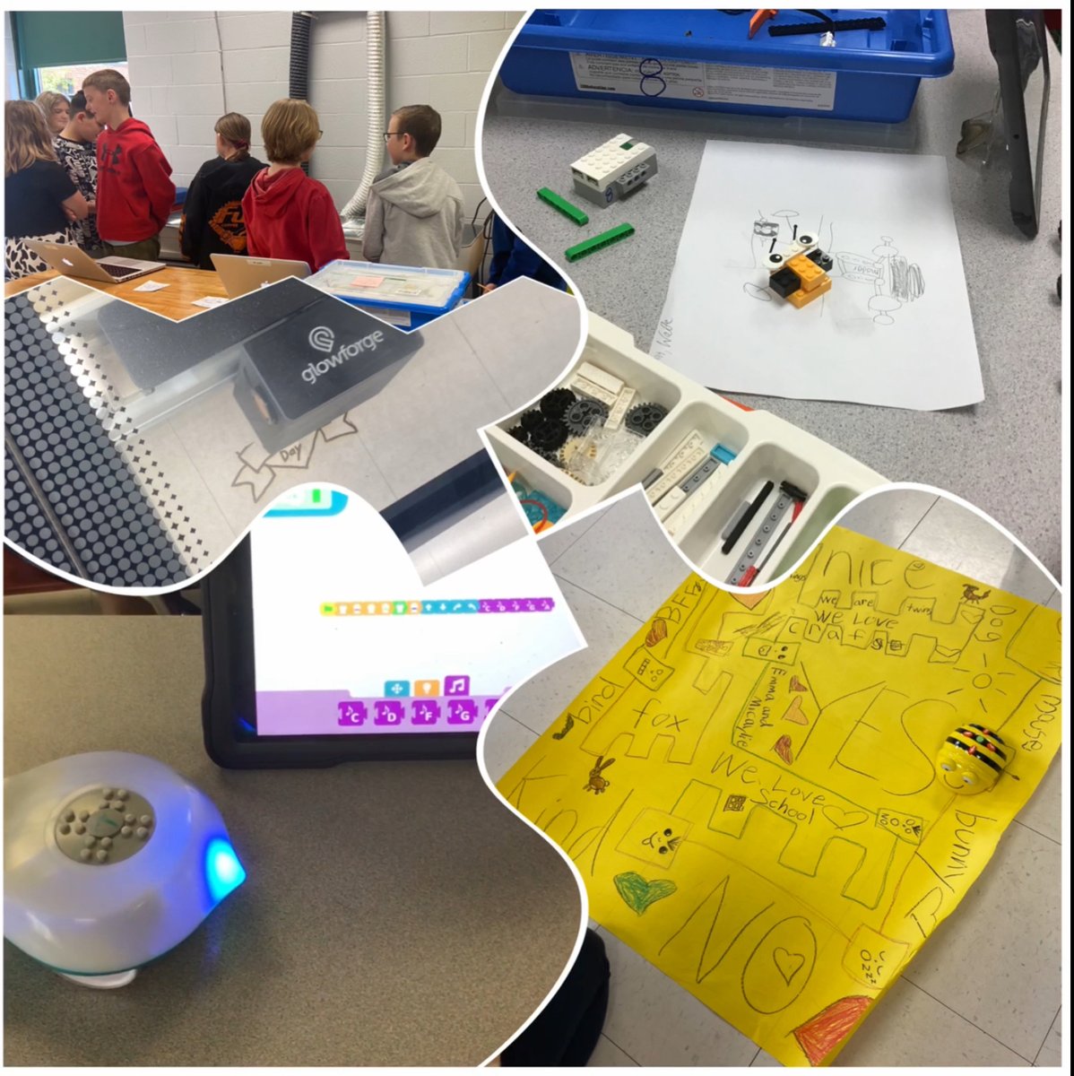 WmPennTech's tweet photo. Rounding out April and May . . . Glowforge, Finch, VEX 123. Such creativity! https://t.co/WMsvZNfeAe