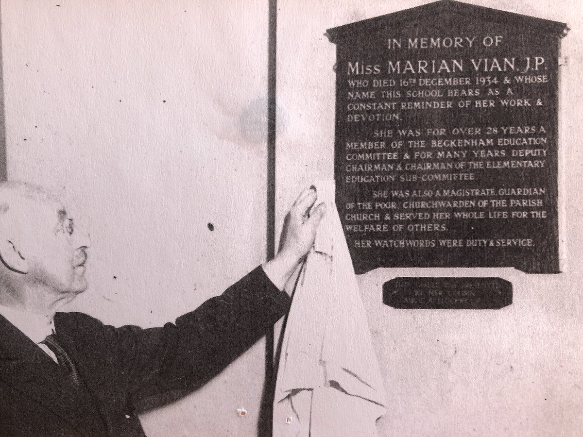 mvprimaryschool's tweet photo. Remembering Miss Marian Vian following her death in 1934. The plaque is in the KS2 hall. #90th #MVhistory https://t.co/fkQsGKnmy4