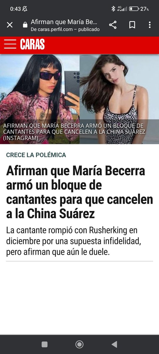Yhue07's tweet photo. Después se quejan cuando @MariaBecerra22 no les quiere dar una nota. Y sacan noticias así! Tiene todo el derecho de negarse a dar notas al periodismo argentino https://t.co/vRocNDTZuX