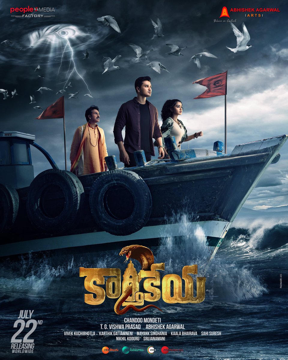 actor_Nikhil's tweet photo. Our Movie #Karthikeya2 will release in the 5 languages of Telugu, Hindi, Kannada, Tamil and Malyalam.  This July22 in Theatres…. 
Come Join us on this Epic Divine Journey 🙏🏽 #LordKrishna 🚩 

Here is the Motion Poster 
https://t.co/AspYN6kxNJ https://t.co/olWTUixcop