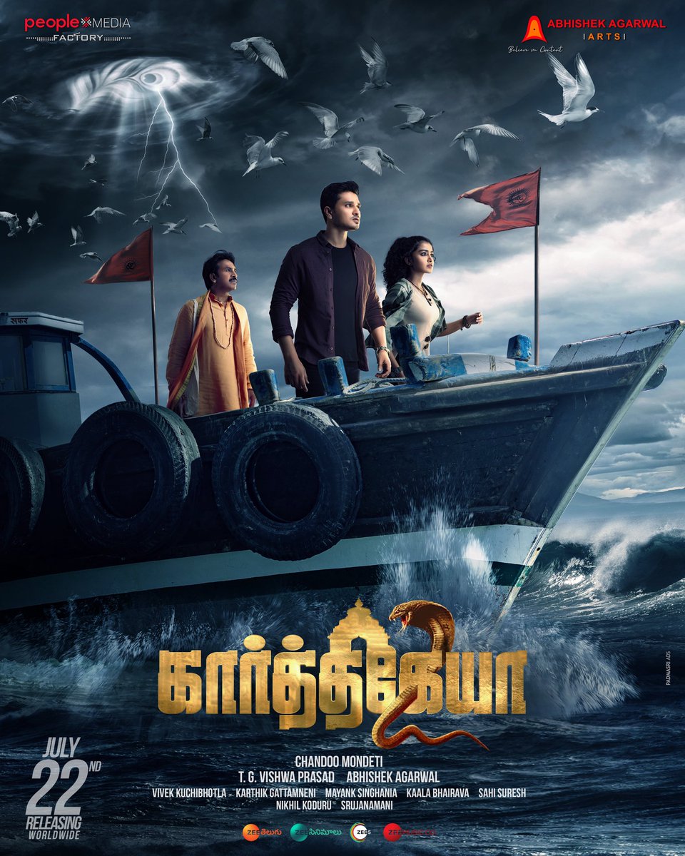 actor_Nikhil's tweet photo. Our Movie #Karthikeya2 will release in the 5 languages of Telugu, Hindi, Kannada, Tamil and Malyalam.  This July22 in Theatres…. 
Come Join us on this Epic Divine Journey 🙏🏽 #LordKrishna 🚩 

Here is the Motion Poster 
https://t.co/AspYN6kxNJ https://t.co/olWTUixcop