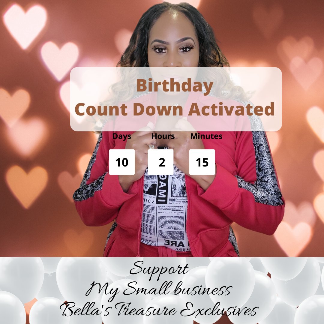 Bella_sTreasure's tweet photo. 10 day count down is now activated 😎 😜...It's My Birthday Y'all and yessss I want a cookie 🍪
#SupportMyBusiness 
#StrongerTogether 
#ShopLocal 
#ShopSmall
#ShopeePayTHR 
@Bella_sTreasure https://t.co/74cRB8qCCw