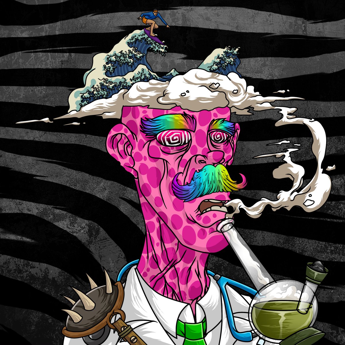catariveraa's tweet photo. Finally my smoked head is level 3 !! I love it <3 @smokeheadsnft https://t.co/MBtu23psGp