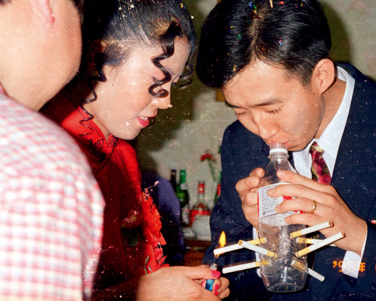 Reach4ACopsGun's tweet image. Chinese cigarette weddings in the 1980s