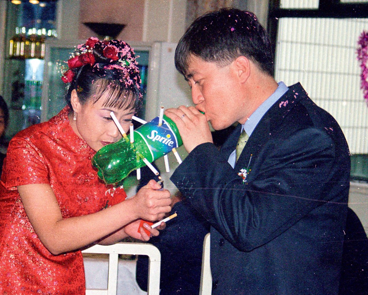 Reach4ACopsGun's tweet image. Chinese cigarette weddings in the 1980s