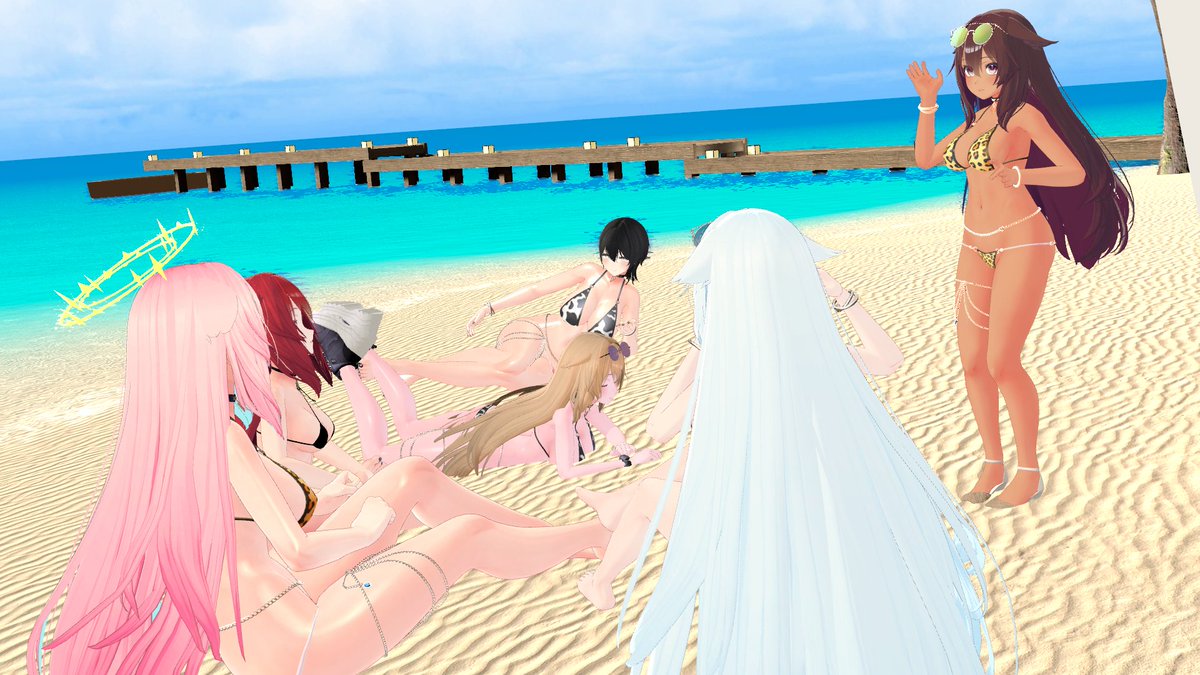 昨日のVRC!(*`ω`*)
水着インスタンス開きたかったので最高に幸せ...! 