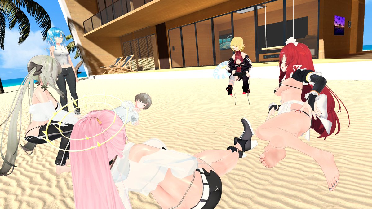 昨日のVRC!(*`ω`*)
水着インスタンス開きたかったので最高に幸せ...! 