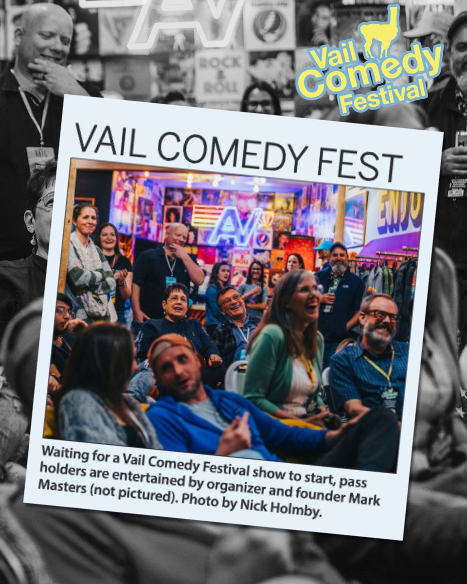 vailcomedyfest's tweet photo. The @vaildaily covered us again the other day, thanks to Nick Holmby @dudeidk for the sweet pic @aviatornation where @aljackson was a surprise headliner #comedyfest #comedyfestivals #comedyfestival #vailcomedyfestival #vailcomedy #memorialday2022 #comediansincolorado https://t.co/LUCh7KUmaE