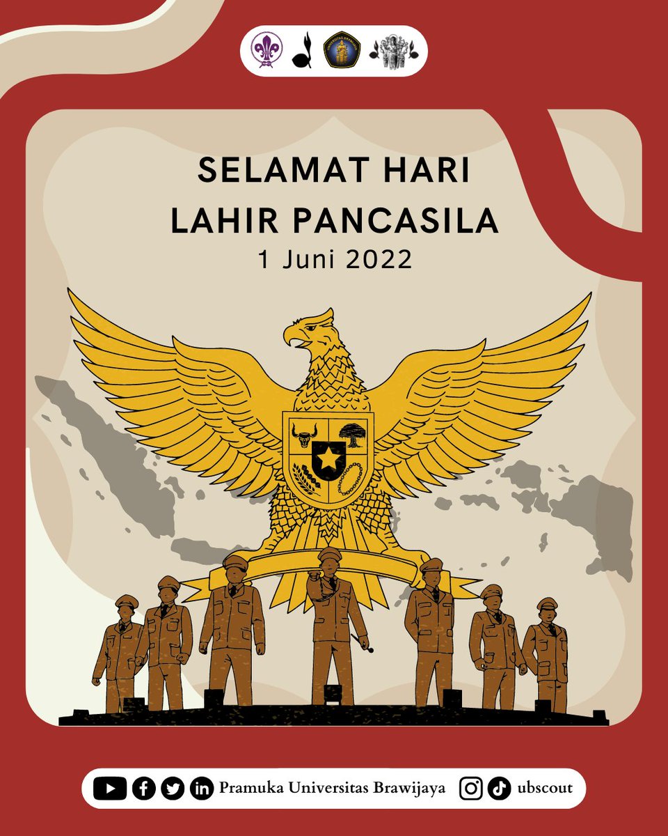 UBscout's tweet photo. [HARI LAHIR PANCASILA]

Hello Genk!! 

Pancasila sebagai ideologi negara adalah sebuah simbol dari keberagaman suatu bangsa. Dimana bangsa ini layak untuk selalu dihormati oleh dunia, kami Indonesia dan kami Pancasila. Selamat Hari Pancasila 1 Juni 2022!

#UBScout https://t.co/O2Uv4yvqge
