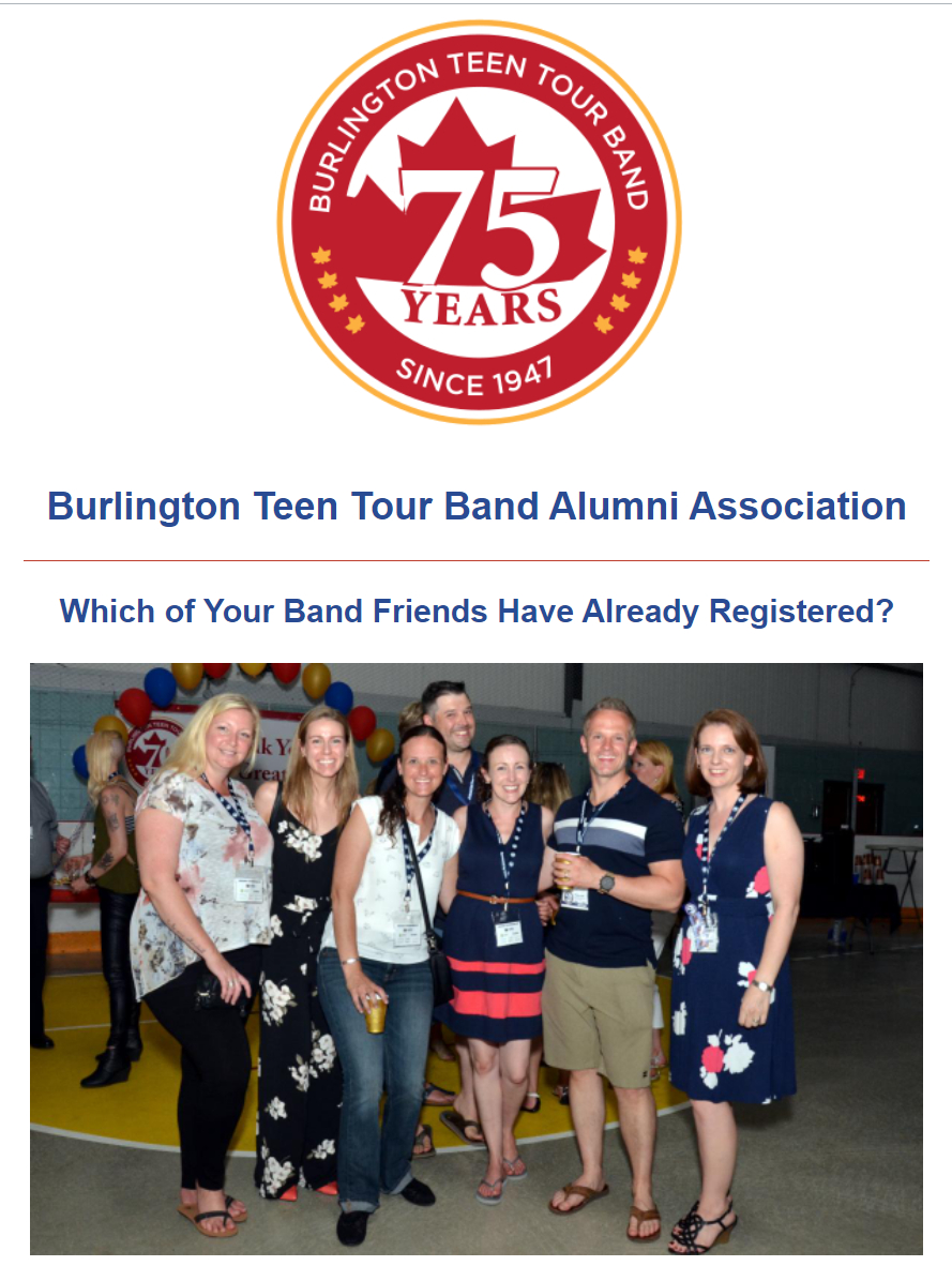 Our latest newsletter is out. Find out which of your friends have registered for the 75th, discover the details about our Saturday night social and read all about the perfect coda to the 75th. Find it at: conta.cc/3zaFW68. #BTTB75 #BTTB #BurlOn <a href="/BTTB1/">Burl. Teen Tour Band</a> <a href="/BTTBBoosters/">Teen Tour Boosters</a>