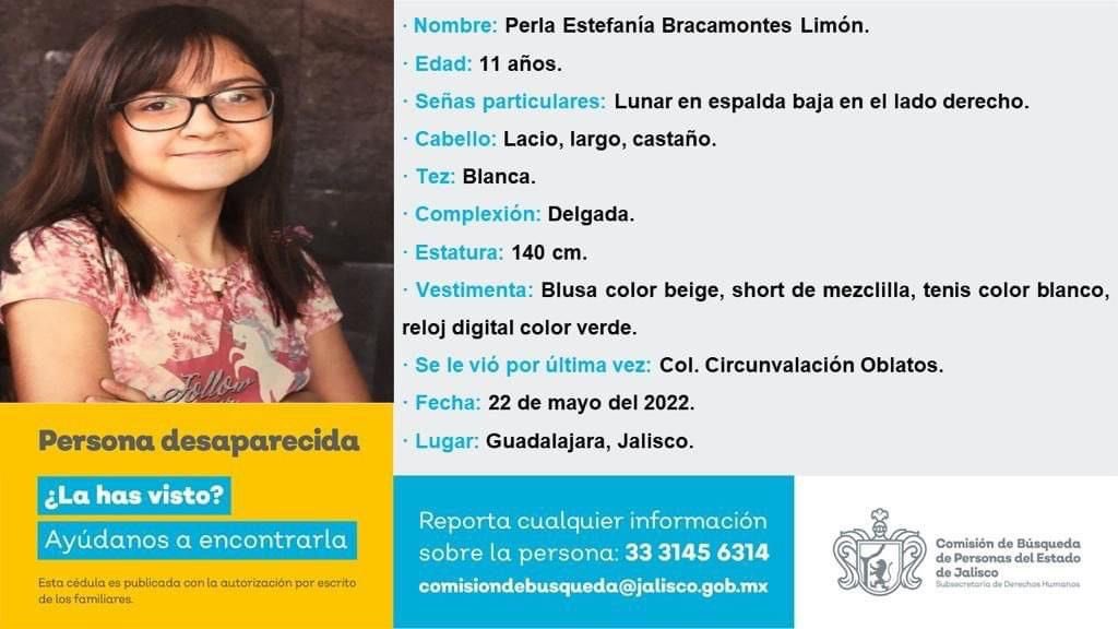 La situación de las y los desaparecidos en nuestro estado, lamentablemente, es cada vez más grave. 

Solicitamos su ayuda para difundir y replicar esta imagen para encontrar a Perla Estefanía Bracamontes Limón, familiar de un miembro de nuestro Staff. 

#EstamosbuscandoaPerla