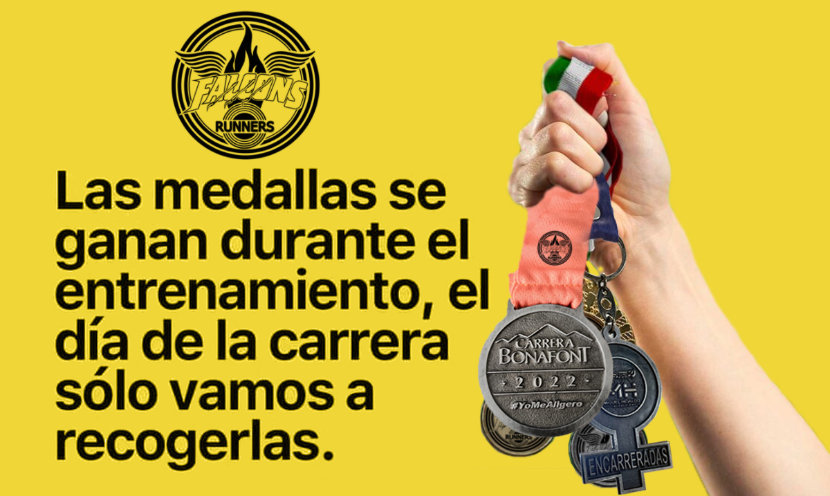 FalconsRunners's tweet photo. Las medallas se ganan durante el entrenamiento, el día de la carrera sólo vamos a recogerlas.
#FalconsRunners #SomosCorredores #QuieroVolaryLoVoyaLograr #Equipo #Metas #Medallas #Entrenamiento #Logros #Run #Runners #Running https://t.co/FLBorO9cRX
