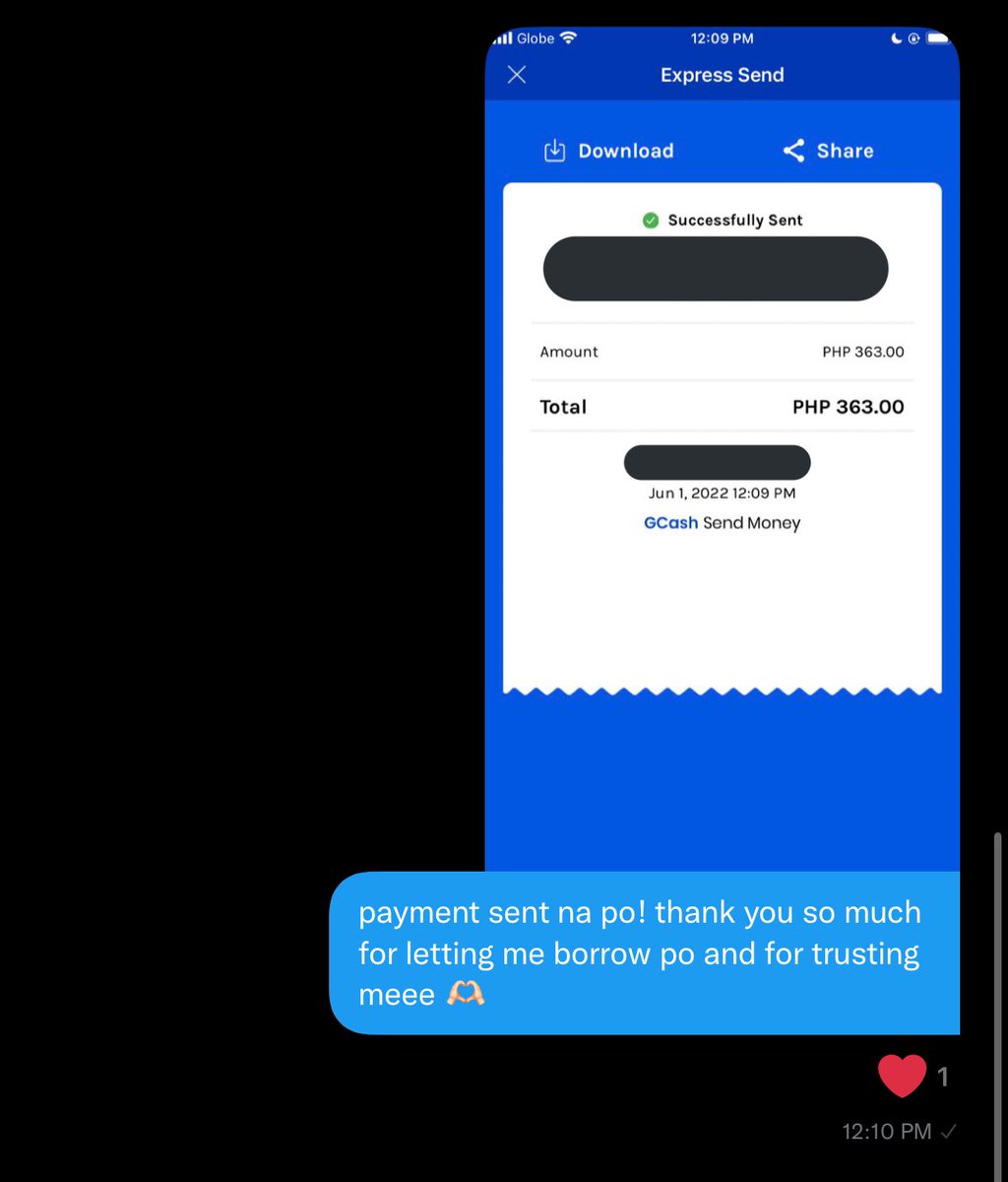 liariyali's tweet photo. thank you so much @0613Bangtaniee for letting me avail your pautang service ! will surely avail again, thank you for being so kind 🫶🏻
#0613Proofs <3 https://t.co/ORBXxAMytx