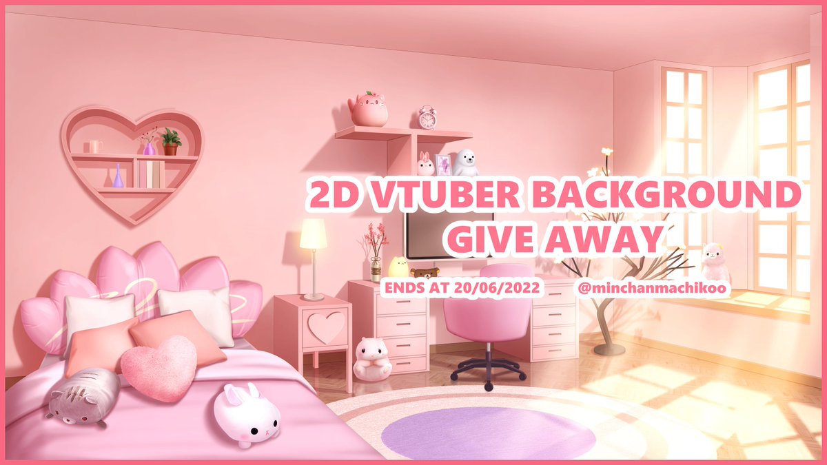 minchanmachikoo's tweet photo. ���VTUBER 2D BACKGROUND GIVEAWAY✨
There will be 2 prizes for 2 winners.
⭐️ A normal bedroom background.
⭐️A FG of your choice ( desk, chair, etc...)
To enter, you need to:
♡ Follow 
♡ Like &amp; retweet this post
♡ Comment is appreciated.
Ends at 20/6/2022 https://t.co/jFIoA9FmpD