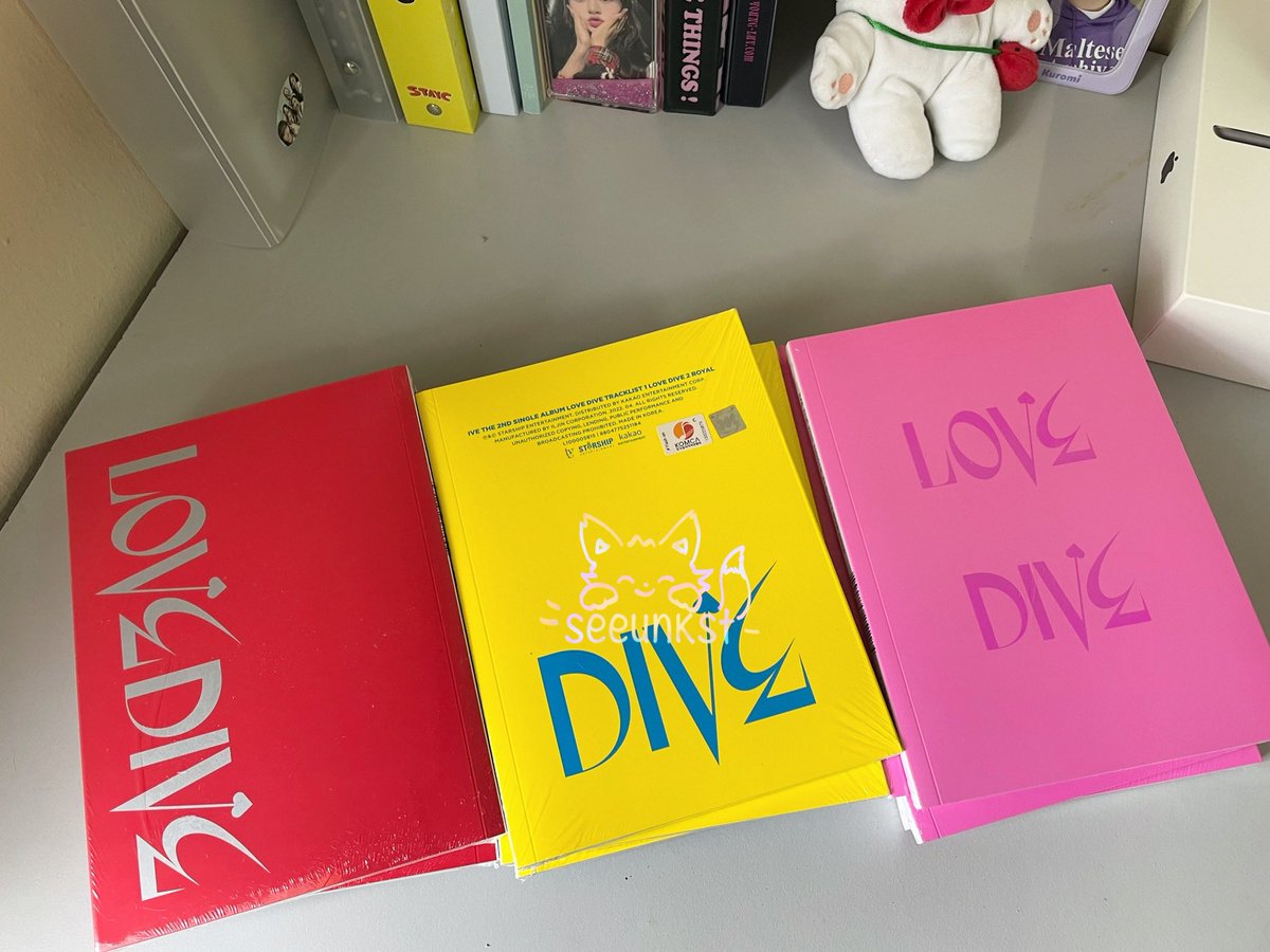 seeunkst's tweet photo. help rt!! #pasarIVE 

i added some extra ive love dive sealed albums into my shop listing ^^ all on-hand &amp; ready to ship❣️help clear all these guys!! 

🔗 https://t.co/VX5tRRjoc8 https://t.co/FwDflGp4ad