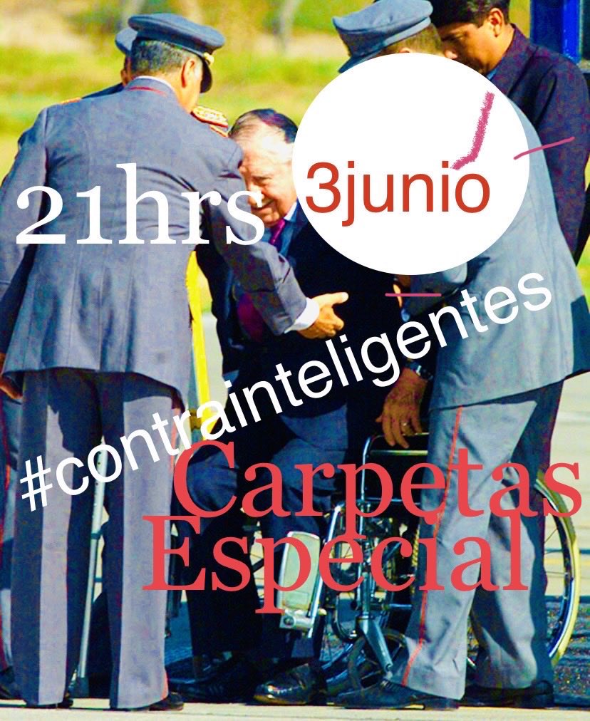 Viernes 3 junio 21hrs #contrainteligentes edición especial “Carpetas y la señora nefasta papa fritas”. Invitamos a <a href="/LUISNARVAEZ/">Luis Narvaez</a> q trae info suculenta. Oficiamos <a href="/Curvaspoliticas/">Montserrat Nicolas</a> y <a href="/azetaene/">Gordo Pitonizo</a>  q somos <a href="/contrainteligNT/">Contrainteligentes</a>