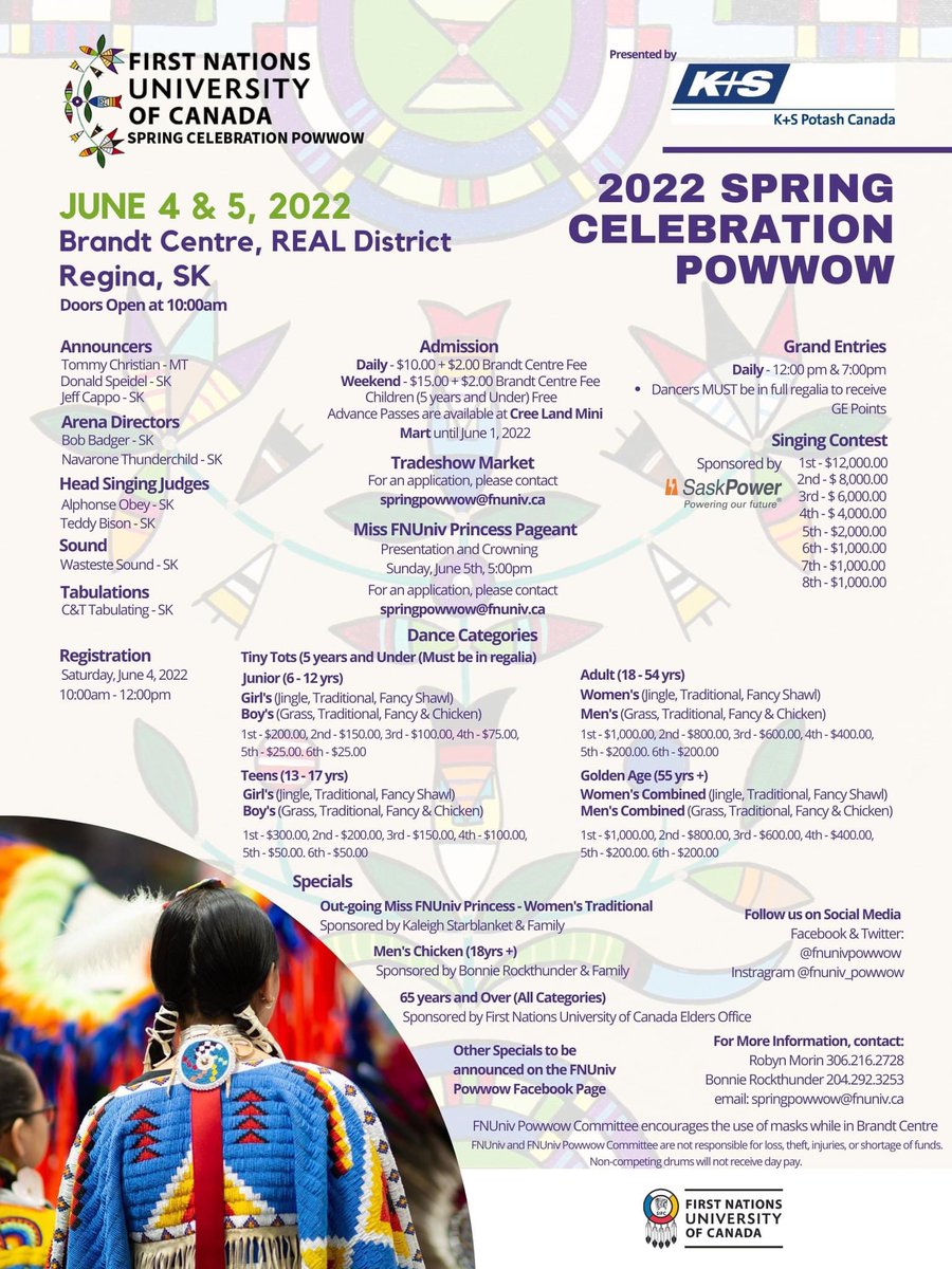 fnunivpowwow's tweet photo. COUNTDOWN TO @fnunivpowwow - 4 DAYS AWAY! See poster for full details! #fnunivpowwow #powwow #treaty4 #indigenouseducation @FNUNIVCAN @FNUnivAlumni @FNUniv_SA https://t.co/80EfqxmJpr