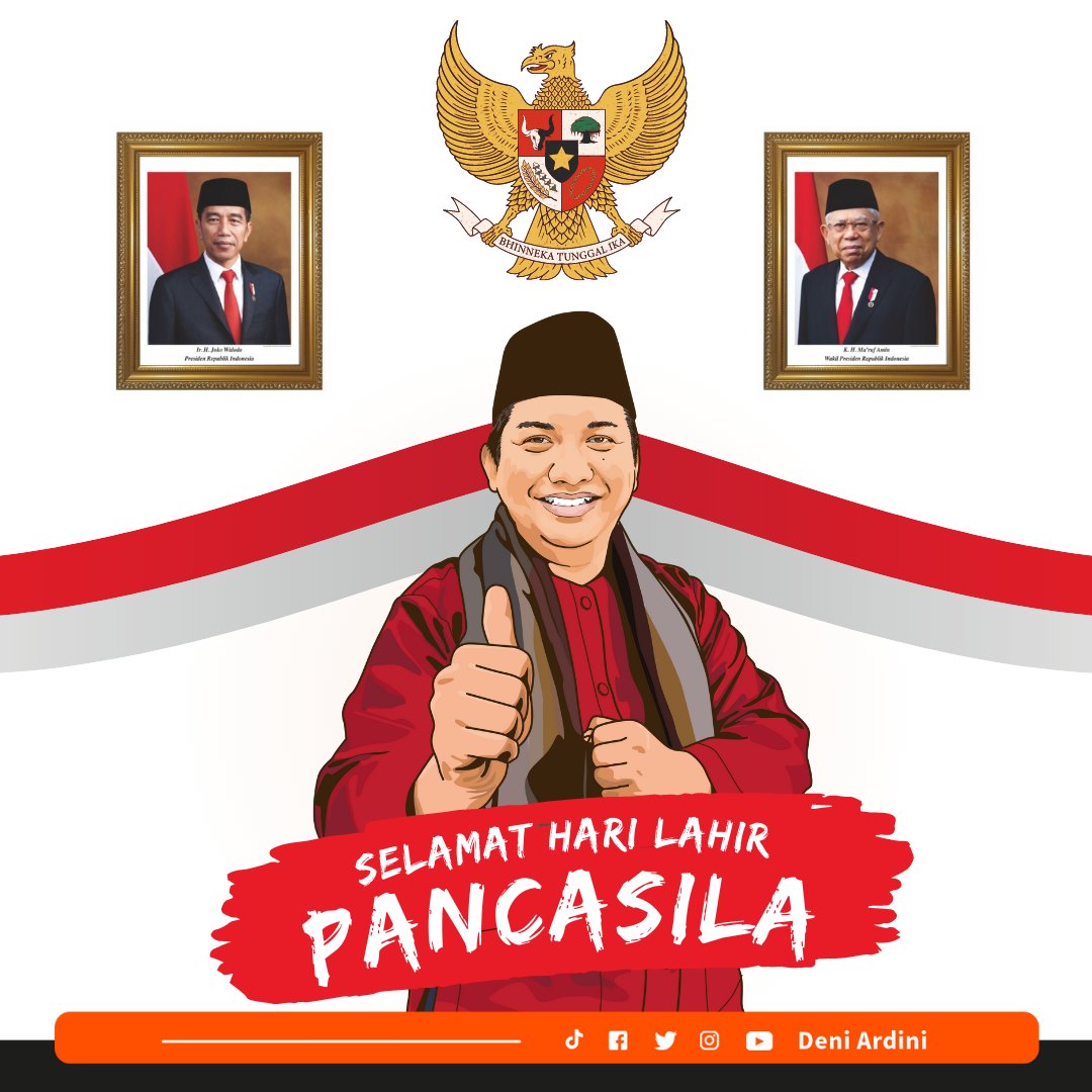 DeniArdini's tweet photo. "Islam, Pancasila dan NKRI adalah satu kesatuan yang tak bisa dipisahkan. Barangsiapa yang membenturkan antara Islam, Pancasila, NKRI, maka dia dengan sengaja memunggungi takdir sejarah terbentuknya Republik Indonesia" - @syaikhu_ahmad

Selamat #HariLahirPancasila https://t.co/2GxcQTdr7q