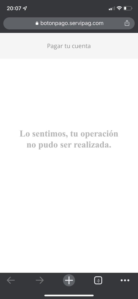 gsalinass's tweet photo. @CMRayudaCL hoy tengo el vencimiento de mi tarjeta y ni la privación ni la página me dejan pagar. Mañana estará mi cuenta vencida y me aplicarán intereses. https://t.co/GTyQI8TeQW
