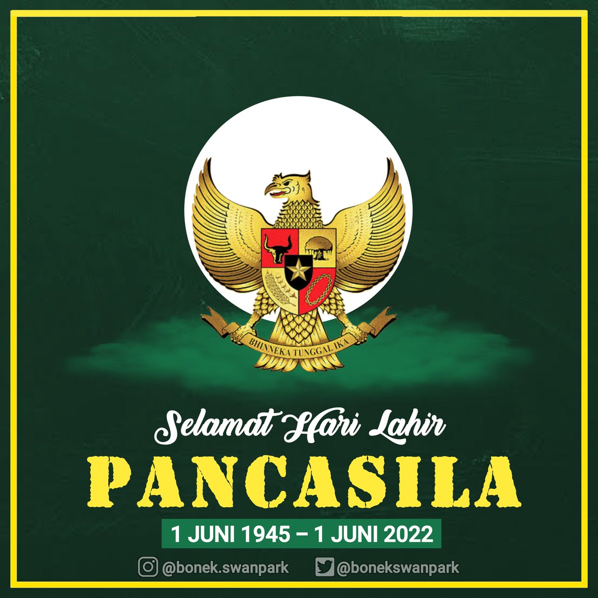 bonekswanpark's tweet photo. Kita boleh berbeda pendapat, tapi untuk kepentingan bangsa, kita harus bersatu &amp; Pancasila lahir menjadi simbol negara Indonesia sebagai perwujudan dari keberagaman yang ada. Selamat Hari Lahir Pancasila 

NKRI HARGA MATI 🇮🇩♥️
#bonekswanpark
#Bonek #bonita  #persebaya https://t.co/cZEPckyQJx