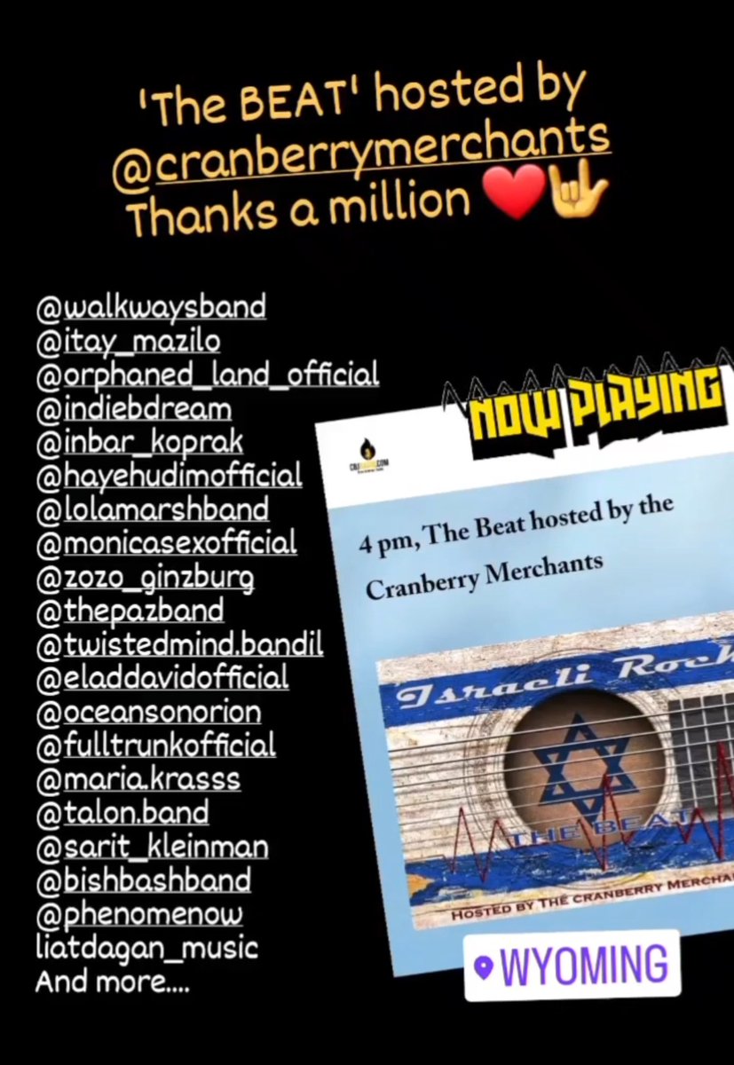Liat Dagan (@daganliat) on Twitter photo <a href="/CranberryMerch2/">Cranberry Merchants</a> โค๐
It was amazing! Thank You ๐ค
<a href="/indiebdream/">Indie Butterflies Dream</a>
<a href="/WalkwaysBand/">Walkways</a>
<a href="/InbarKoprak/">Inbar Koprak</a>
<a href="/GinzburgZozo/">ZoZo Ginzburg</a>
<a href="/FullTrunkBand/">Full Trunk Official</a>
<a href="/BishBashband/">Bish Bash</a>
<a href="/rustyboilers/">RUSTY BOILERS</a>
And more...โค <a href="/CranberryMerch2/">Cranberry Merchants</a> โค๐
It was amazing! Thank You ๐ค
<a href="/indiebdream/">Indie Butterflies Dream</a>
<a href="/WalkwaysBand/">Walkways</a>
<a href="/InbarKoprak/">Inbar Koprak</a>
<a href="/GinzburgZozo/">ZoZo Ginzburg</a>
<a href="/FullTrunkBand/">Full Trunk Official</a>
<a href="/BishBashband/">Bish Bash</a>
<a href="/rustyboilers/">RUSTY BOILERS</a>
And more...โค