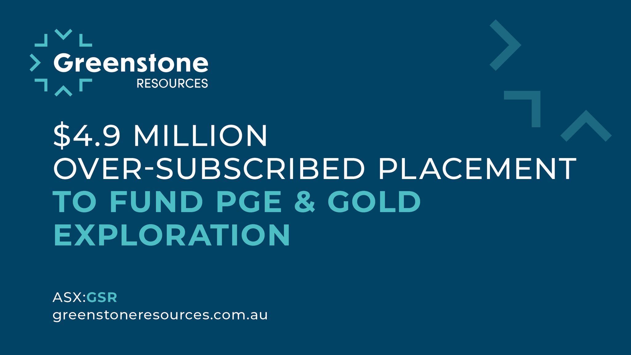 Greenstone Resources on Twitter "ASXNews 4.9M OverSubscribed