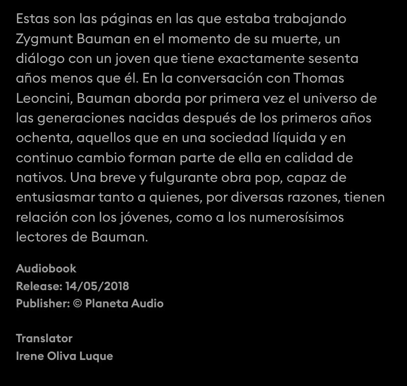 hugomarroquin_'s tweet photo. Para comprender estos tiempos… 🎧 audiolibro en @Storytel_Latam • #GeneraciónLíquida #ZygmuntBauman #ThomasLeoncini https://t.co/AyJTaUeoww