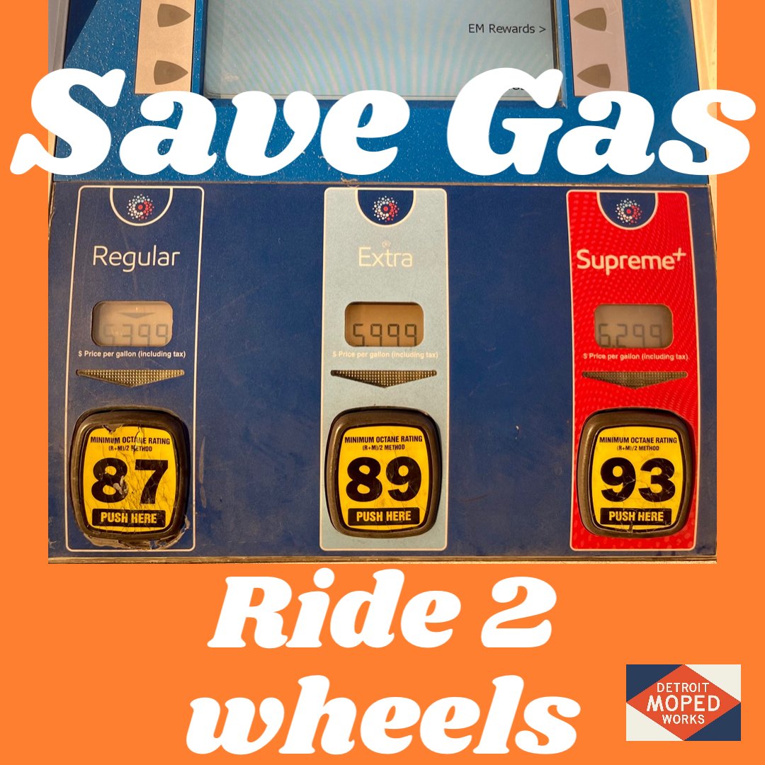 On the fence about ⚡️ electric ⚡️ 
⛽️ $6 gallons ⛽️ are a good reason to make the swap.  
Still tentative…. At least get on a stock 50cc moped 🏍 or scooter 🛵 which will get you 100 MPG +
#doit #geton2wheels #goelectric #grabascooter #maybeamoped #evenabicycle #savegas