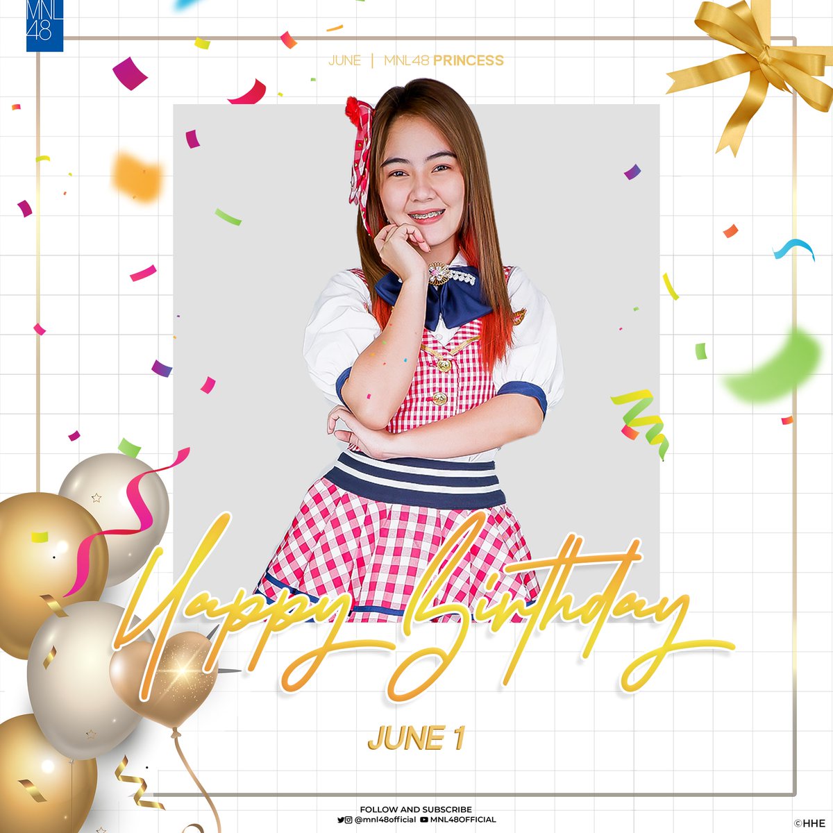 Happy Birthday MNL48 Princess 
Wishing you a day filled with Happiness and a year filled with Joy! GOD bless