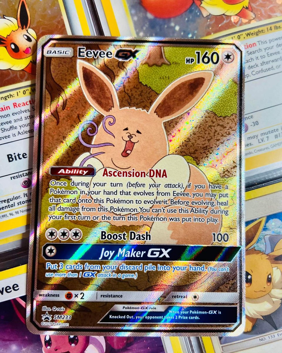 Would you say this is the coolest Eevee card out there?! Its for sure the  funniest.  #pokemon #pokemoncards #pokemontcg