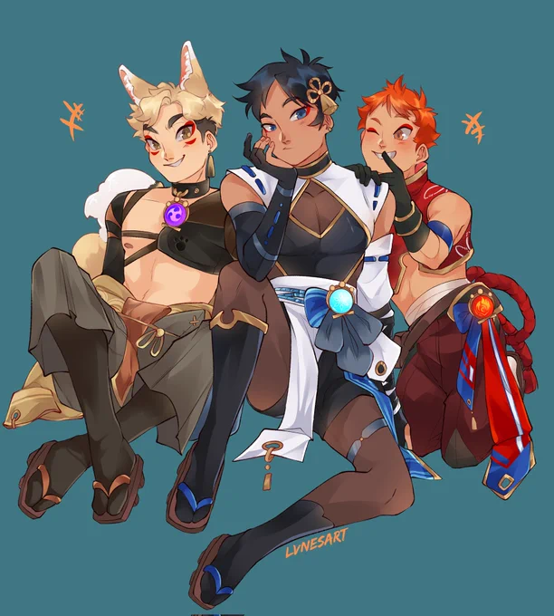#HQxGenshin2022 Day 1
The 7 Elements | Friendship (maybe something more?)
@hqxgenshinweek 

late as always lol

#GenshinImpact #Haikyuu #atsukagehina 