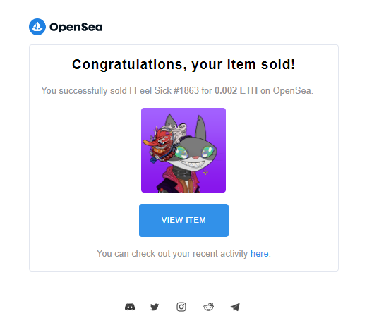ifeelsick_nft's tweet photo. GM! ppl on @twitter #nftcommunity Wow this is great day! Finally i got email from @opensea 🤩 in this morning!
Thank you very much for new adopter @sengrealthang Guys please follow and Rts Him/Her Twitter account🤙!

#NFTProject #nft https://t.co/ul9Uv6bFZ8