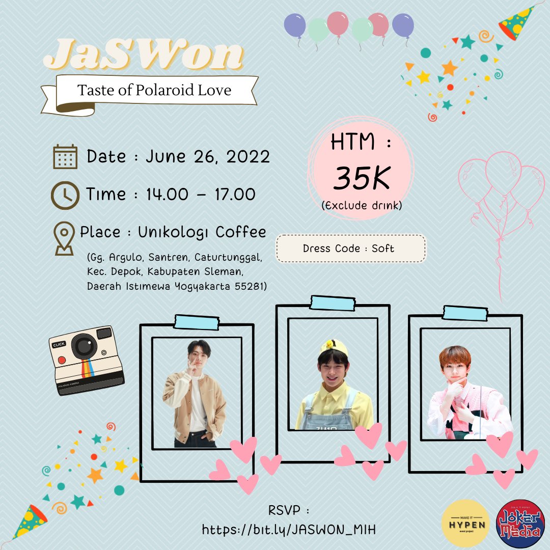 makeithypen_'s tweet photo. Tempatnya di Unikologi Coffee ya gais🥰
yuuuk join limited slot
 #engene #enhypen #jungwon #heeeeung #jay #jake #sunghoon #sunoo #ni_ki https://t.co/GsOaecRjxf