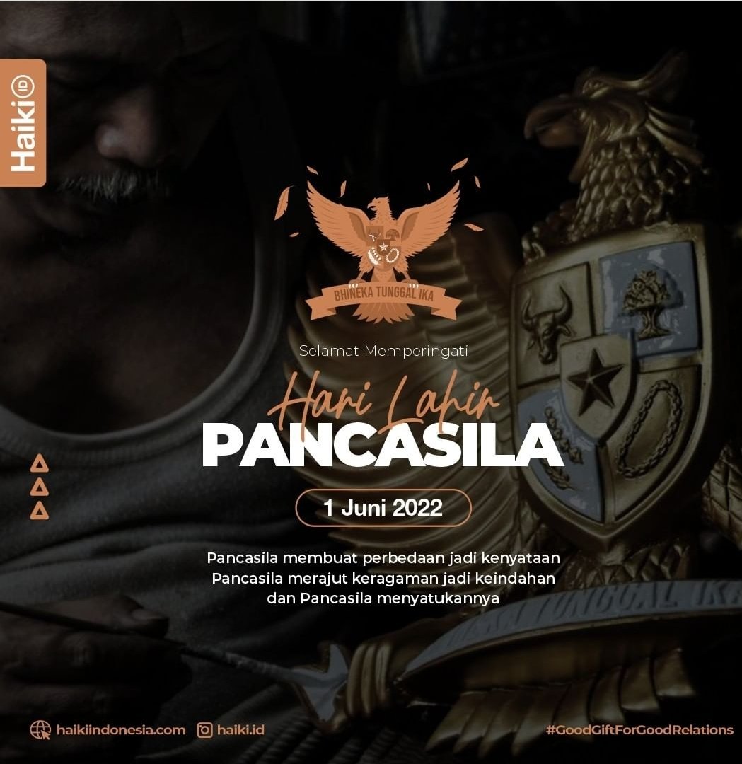 Haikiindonesia's tweet photo. Hari lahir pancasila
Pelajari, ingat, renungkan dan aplikasikan dalam kehidupan..

Merajut perbedaan untuk kehidupan https://t.co/NqATbwe99F