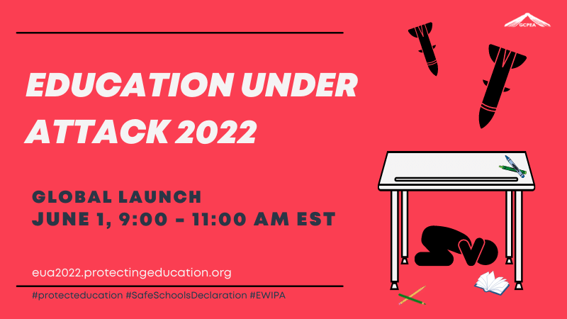 Happening tomorrow📣

Join #ECW Director @YasmineSherif1, @UnicefChief, @NorwayMFA's @AHuitfeldt, @SpainMFA's @PiliCancela & more strategic partners at @GCPEAtweets' global launch of the #EducationUnderAttack2022!
 
⏰ 9:00am EST
🔗bit.ly/3suvWRf

#SDG4📚 #NotATarget