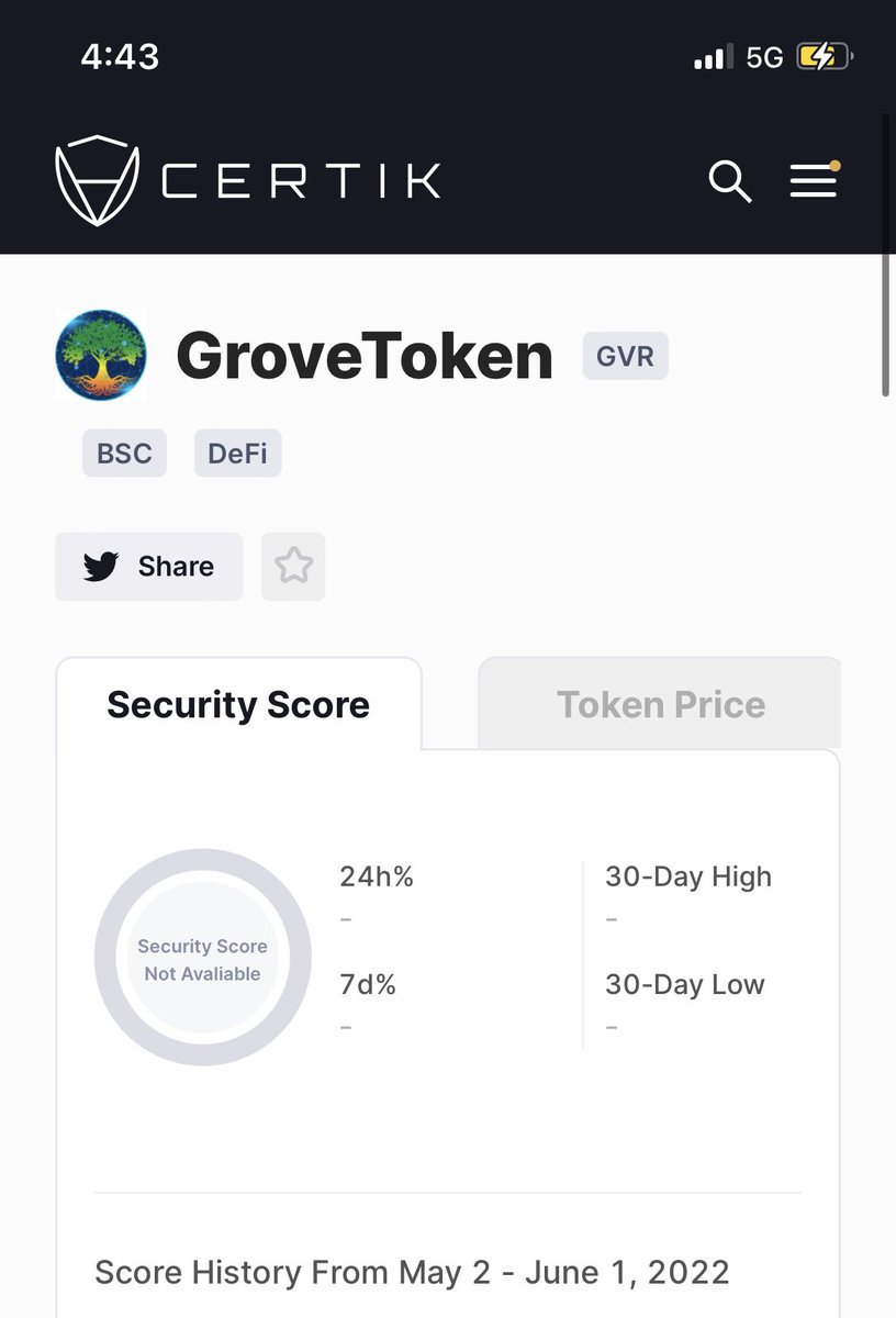 Amooor1st's tweet photo. Do you see this?👀

When the Certik audit is finished, this 🚀 will take off.

Load up your bags 💼🔥

#Certik #Audit #GVR #GroveToken #grovegreenarmy #Safemoon #Shib #Binance #BTC #BNB #Dubai https://t.co/hUl7vj8Ft6