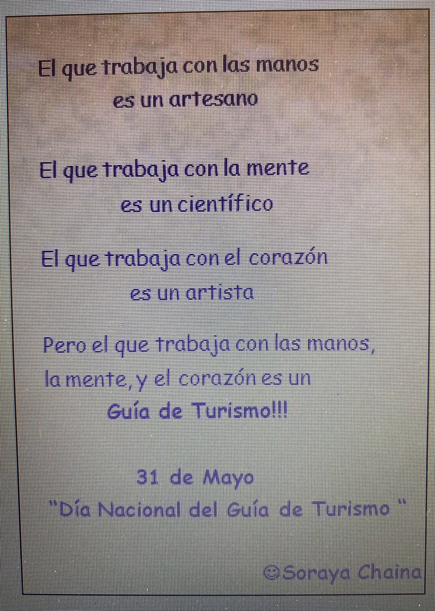 Feliz día del guía de turismo!!!