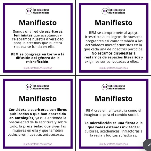 REM: Mujeres que escribimos, estudiamos y difundimos la microficción en red de creación y sororidad. 💚💜
Red de Escritoras de Microficción <a href="/RedEscritoras/">Red de Escritoras de Microficción</a>