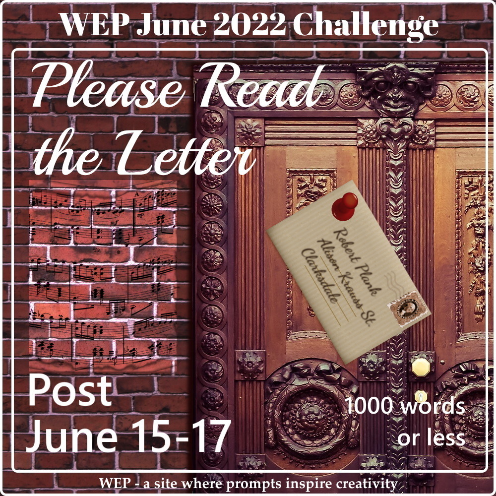 DeniseCCovey's tweet photo. WEP writing prompt June's Please Read the Letter @DeniseCCovey @YolandaRenee @LGKeltner @jemifraser https://t.co/fSq87HHzf7 Sign up June 15 - 17! #amwriting #flashfiction #WEPFF #poetry #nonfiction #amwriting #flashfiction #WEPFF #poetry https://t.co/MWHQbiJVvR