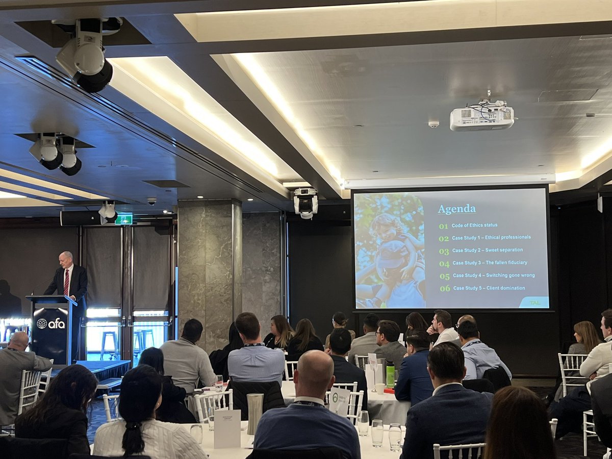 riskinfonews's tweet photo. Panel time - talking Ethics in Practice with TAL’s David Glen, along with AFA CEO, Phil Anderson & Financial Adviser Matthew Gale #afaau @AFA_Voice @TALaustralia https://t.co/Q3ZMKAW2L1