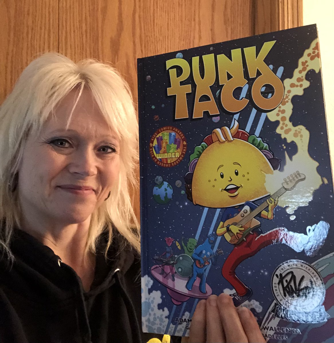 Received my @TheRealPunkTaco  by @AdamWallenta ! Fun! #graphicartist #supportfellowartists #comics #mnactress #gwenspoweryear