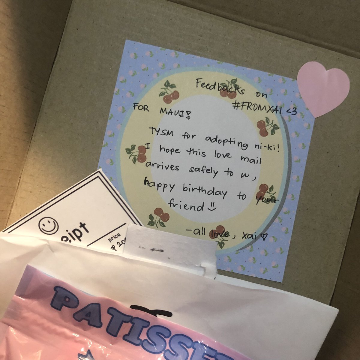 kirshcart's tweet photo. ꒰ #mauispends ‧₊° #FROMXAI ꒱
may pang regalo na ako sa kaibigan ko since ni-ki has entered my home once again :3 thank you to @HEEJAYPRIO for this smooth and fast transaction and the very cute freebies and packaging <3 https://t.co/LejbLfOUc2